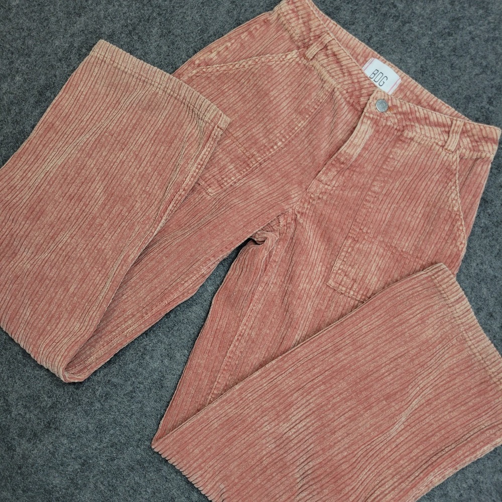 BDG Urban Outfitters Cargo Pants Womens 0 Orange Corduroy Y2K Indie Boho